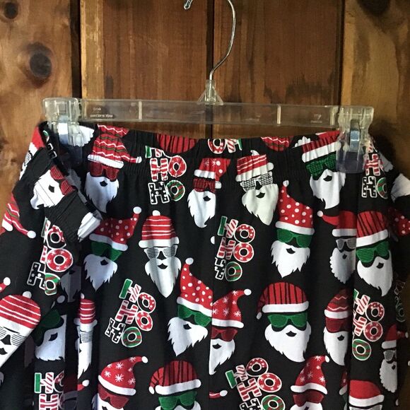 PJ Place Pajamas Size XXXL Black Cool Santa 2 Piece Long Sleeves Christmas - Picture 9 of 13